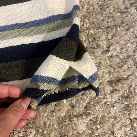White Stag Fine Knit Striped Collared Short Sleeve Sweater Sz 18/20 EUC - Picture 5 of 9